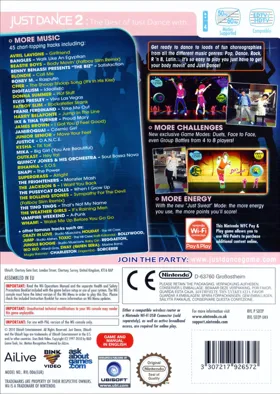 Just Dance 2 box cover back